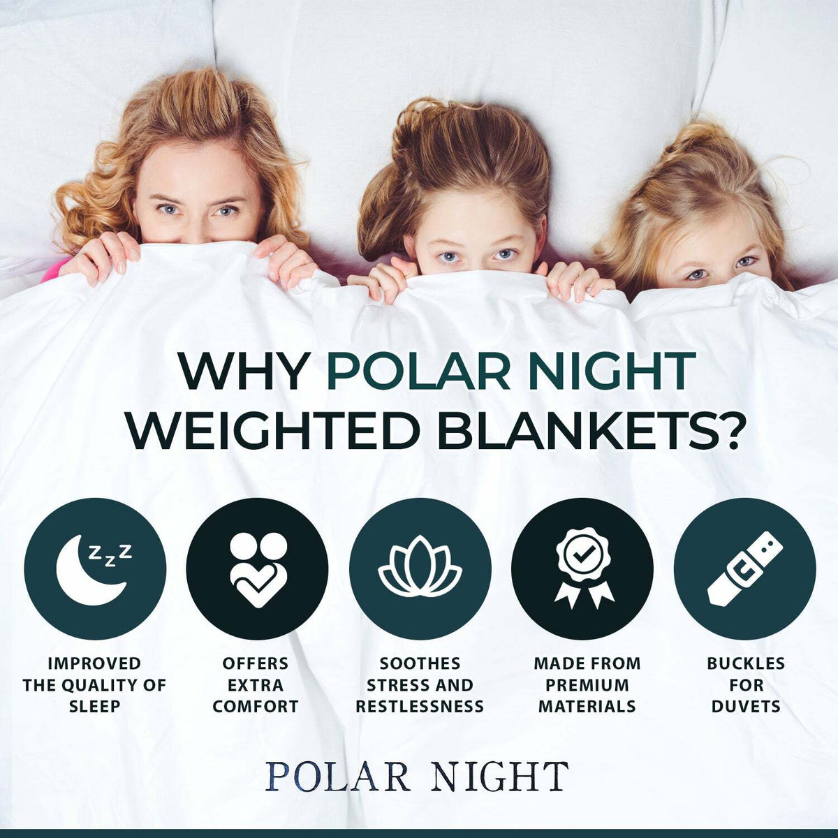 
              Polar Night Weighted Blanket 5-13kg, 135x200cm